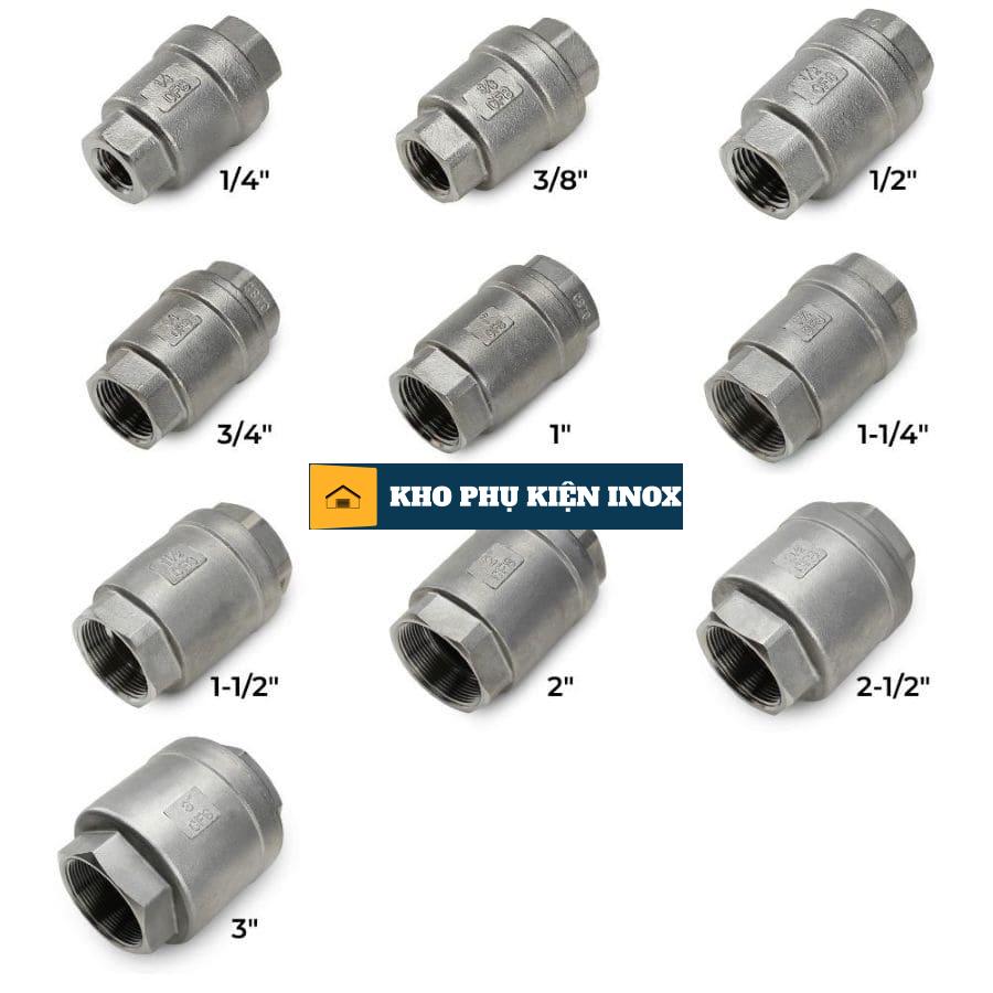 bang gia cac loai van mot chieu lo xo inox bang gia cac loai van mot chieu lo xo inox